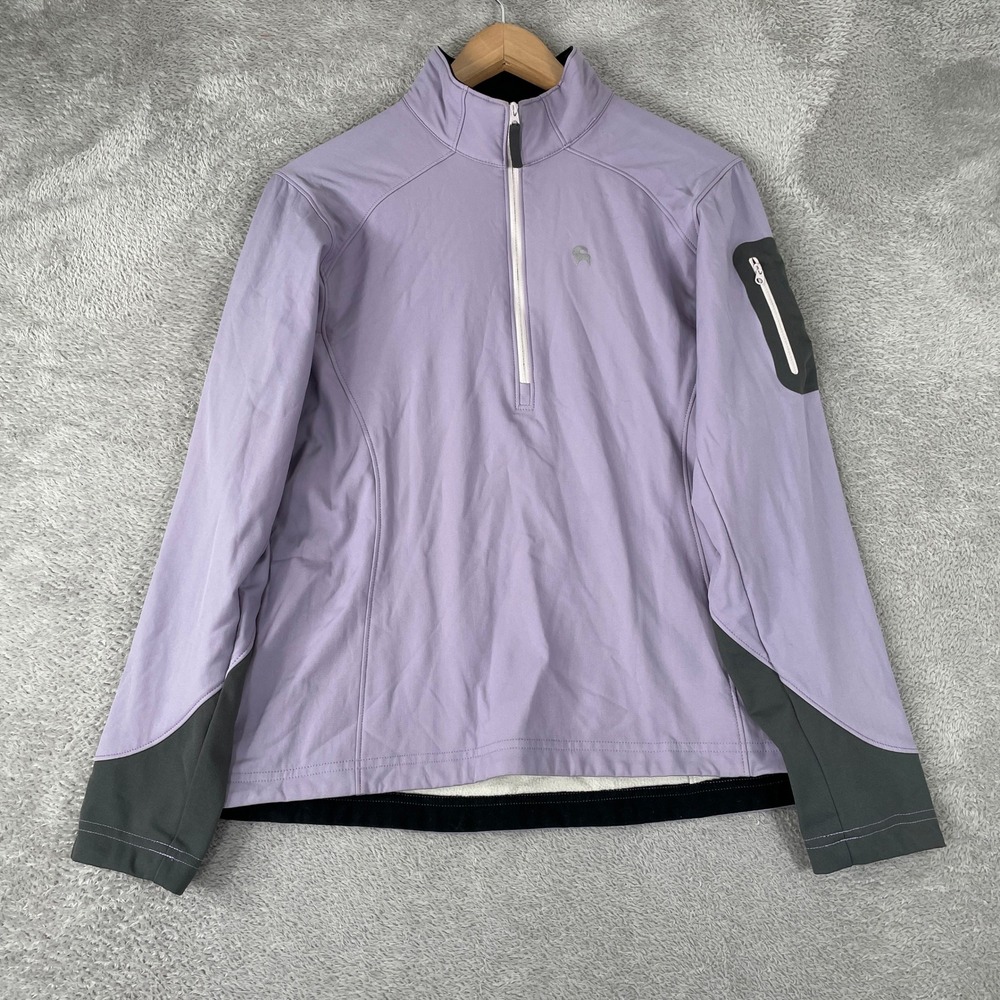 Backcountry Polartec Fleece Jacket Womens Large Purple Quarter Zip Hiking Layer
